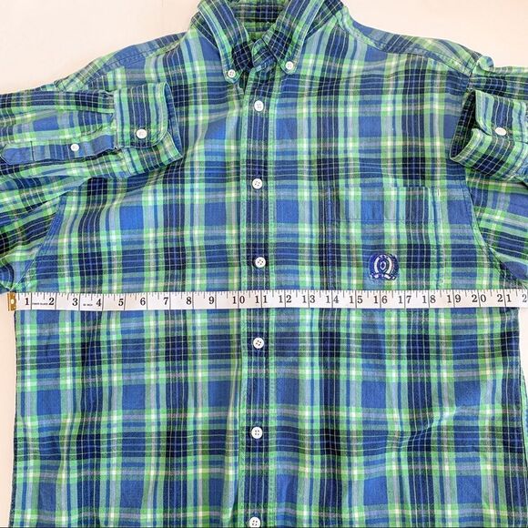 Roper Men’s Western Green & Blue Plaid Button Up Shirt Size Large - Picture 6 of 9